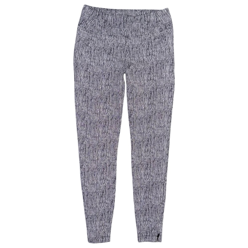 NWOT Athleta Delancey Skyline Textured Tight Pull-On Pants Leggings Black White